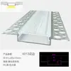 Luz Linear de LED com Acabamento Cinza, Canaleta de Alumínio 40 de Largura 13 de Altura, Luz Linear de Liga de Alumínio para Sala de Estar, Carcaça de Canaleta de Alumínio