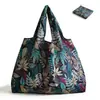 En Stock Bolso de Almacenamiento de Tela Oxford Encriptada Ecológico Portátil Plegable Bolsa de Compras para Supermercado Bolso Tote para Mujer Bolso de Mano para Regalo