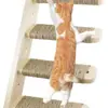 Escada de Degraus de Madeira de 4 Camadas para Animais de Estimação, Plataforma de Brincar para Animais que Pode Ser Fixada na Parede