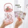 Pegatina para cuenta manual estilo japonés PET corazón de niña pequeña pastilla material para cuenta manual pasta DIY taza teléfono móvil pasta de decoración venta al por mayor