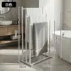 Toallero de pie, toallero de pie para baño sin taladro, barra colgante de metal, estante de almacenamiento de baño de lujo ligero para dormitorio y balcón