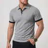 Camisa Polo Masculina Nova de Manga Curta Europeia e Americana da Amazon Transfronteiriça