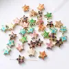 Decoración de pendientes de estrella de la suerte pentagonal de agujero recto de resina con cuentas de dibujos animados, material de accesorios DIY, ventas directas de fábrica