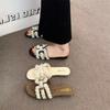 Hermosas Pantuflas de Perlas de Suela Plana para Verano para Mujer 2025 Pantuflas de Playa Pequeñas Fragantes Estilo Hada Diseño Versátil