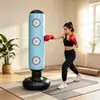 Coluna de boxe inflável para uso doméstico, base grande espessa, saco de pancadas de pé, brinquedo esportivo para alívio do estresse para pais e filhos em ambientes internos