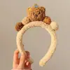 Faixa de cabeça de desenho animado para lavar o rosto para mulheres, nova faixa de cabeça de pelúcia 2026 para maquiagem, presilha de cabelo fofa, elástico de cabelo, acessório de cabeça