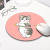 Mouse pad redondo de borracha de tamanho pequeno desenho animado fofo personalidade criativa atacado mouse pad mouse pad de borracha