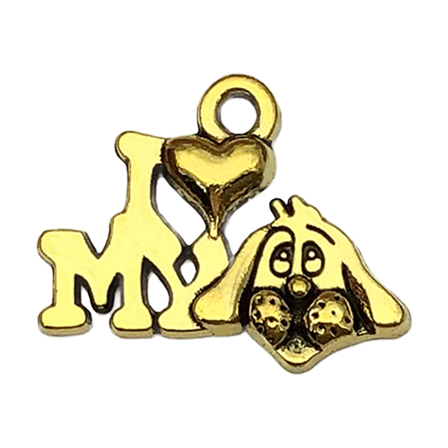 20567-X-古金锌合金IMY狗14x18mm-0.9g.