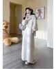 Vestido de maternidad para primavera y otoño, atuendo elegante para mujeres embarazadas, conjunto de dos piezas de cárdigan suéter y falda, nueva colección de ropa de maternidad 2026