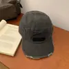 Gorra de Pato de Alta Gama con Visera Plana, Mezclilla Rasgada y Lavada, Gorra de Béisbol para Mujer, Verano, Circunferencia de Cabeza Grande, Visera Ancha, Gorra para Cara Grande