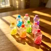 Botella Creativa de Acrílico con Aceite y Arena Movediza, Taza Luminosa, Colgante para Llavero, Accesorios para Coche, Adornos de Escritorio