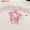 Sanrio horquilla de pico de pato larga de gato con puntos de onda acrílica, linda, dulce, corazón de niña, flequillo, clip cosmético, tocado