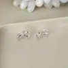 Pendientes de Aro Plateados de Alta Gama para Nicho, Pendientes de Moda con Temperamento de Lujo Ligero, Pendientes Versátiles para el Trayecto al Trabajo