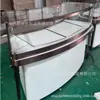 Armário de Joias Aço Inoxidável Vitrine de Exibição de Produtos Suporte de Exibição de Vidro Curvo Semicircular Balcão de Loja de Joias Dourado Venda Direta
