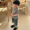 Camisa Polo Masculina Estilo Japonês Manga Curta Cool 26 Verão Infantil Casual Moda Férias Top com Gola Reversível e Calça Jeans