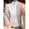 Chaqueta de forro polar Ollie adelgazante favorecedora con cuello alto para mujer, otoño invierno, cárdigan con cremallera, sudadera superior cálida de forro polar con manga larga