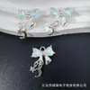Mocha Colorido com Pingente de Laço de Fita de Estrela e Lua Pingente Acessórios para Pulseira de Miçangas Brincos Colar DIY