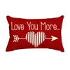 Fundas de Almohada Personalizadas para el Día de San Valentín Transfronterizas, Decoración de Atmósfera Festiva, Fundas de Cojín para Sofá del Hogar, Fundas de Cojín en Forma de Corazón para Dormitorio