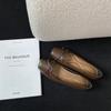 Zapatos Suaves de Estilo Hada para Mujer Primavera Nuevos Lazo Puntera Cuadrada Zapatos Planos Plata Boca Baja Zapatos Beanie