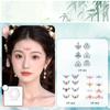 Parche para Cejas Estilo Nacional de Niña Flor Antigua y Madreperla Hanfu Tatuaje Impreso en la Frente Parche Impermeable de Larga Duración Maquillaje de Rendimiento para Cejas