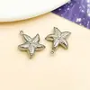 Acero inoxidable al vacío electrochapado color oro acero hueco estrella de mar, caballito de mar, caracola, pez tropical colgante accesorios para joyería DIY
