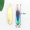Accesorios para Joyería DIY de Venta Caliente Transfronteriza, Joyería DIY Hecha a Mano de Plumas de Colores, Accesorios para Joyería DIY con Goteo de Aceite de Alta Calidad