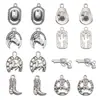 48 Colgantes Mixtos de Sombrero de Vaquero Occidental y Cactus de Aleación Accesorios Creativos para Pulsera, Collar, Llavero DIY