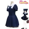 Verano Nuevo Gato de Tokio Cos Azul Menta Cosplay Diseño Pesado Elegante Vestido de Manga Corta