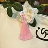 Direto da fábrica 8CM curto grosso espigão franja pingente antigo Hanfu marcador de página estilo chinês anel de puxar acessórios de franja
