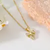 Collar Colgante de Lazo de Circonita Best-Seller Transfronterizo Pequeño y Dulce de Luo Chen con Diseño de Nicho y Cadena Sencilla para Clavícula para Mujeres