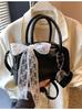 Bolso Pequeño Transfronterizo para Mujer Primavera/Verano 2026 Nuevo Bolso Cruzado Casual con Lazo Bolso de Mano Versátil para Mujer Bolso de Bowling