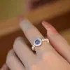 Anel de Pérola Natural Aquamarus para Casa Anel de Dedo Feminino Design de Nicho Fashion Personalizado Luxo Leve Prata Pura de Alta Qualidade
