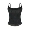 Conjunto de verano coreano casual de ajuste ceñido para mujer con top de tirantes de lunares negros y falda recta