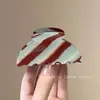 Pinza para el Cabello de Calavera Alta Estilo Retro Maillard Pinza de Garra Pequeña Francesa 2026 Nuevo Pinza Lateral de Felpa Accesorios para el Cabello de Mujer
