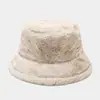 Sombrero de Pescador Cálido Liso de Invierno Logo Personalizado Grueso a Prueba de Frío Protección para los Oídos Coreano Versátil Sombrero de Cubo de Felpa