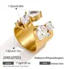 Anillo de Acero Inoxidable Jieding Nicho Joyería de Mano de Zirconio de Gama Alta Adornos Resistentes al Color de Acero de Titanio Venta al por Mayor Transfronteriza Anillo de Dedo para Mujer