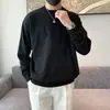 Suéter de base para primavera e outono estilo ins japonês simples gola alta meia-calça masculino moderno leve maduro estilo coreano top