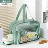 Bolsa de Cosméticos de Viaje Separación Seco y Húmedo Bolsa de Artículos de Tocador Deportiva para Natación con Compartimento para Zapatos Bolsa de Viaje Impermeable Portátil Bolsa de Cosméticos de PU