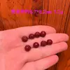 Arena Púrpura Dorada de Alto Contenido Natural Cuentas Redondas Cien Bendiciones Cuentas Sueltas Accesorios Accesorios para Pulsera Cinabrio Rojo Venta al por Mayor