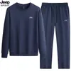 Nuevo Traje Deportivo para Hombre 2026, Talla Grande, Conjunto Casual Holgado de Dos Piezas, Cuello Alto con Media Cremallera, Pantalones Jogger Deportivos, Corte Recto
