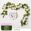 Simulación Transfronteriza Mimbre de Rosa Flor Artificial Pared de Flores Aire Acondicionado Tubería de Agua Mimbre Vestir Arco de Boda Flor Decorativa Enroscada Mimbre