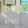 Botella de plástico PET desechable para té con leche y tapa verde, para zumo de fruta, para llevar, para celebridad