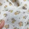 Tecido de Algodão Crepe Dupla Camada Estampado Cartoon 155cm de Largura Algodão Puro Classe A Tecido para Roupas de Bebê e Crianças Cobertor