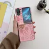Capa de Couro Estampada de Marca Tendência Desenho Animado para Celular oppofindn2flip N3Flip Capa Dobrável de Alta Qualidade
