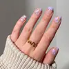 Uñas Cortas Portátiles, Parches de Uñas Postizas Francesas, Uñas Cuadradas Cortas Sencillas de Alta Venta Portátiles, Parches para Uñas Cortas, Parches para Manicura