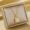 Estilo Lujo Ligero Gama Alta Micro-Pavimentado Circonita Colgante Accesorios Acero de Titanio Collar para Mujer Sencillo y a la Moda Collar de Temperamento Joyería