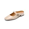 Zapatillas de Baotou Estilo Hada Francesa 2025 Nuevas Sandalias de Exterior con Tacón Bajo 32-43 Zapatos de Exportación Amazon