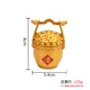 Adorno de cubo dorado bañado en oro con mango de cabeza de dragón, atrae riqueza y tesoros, un regalo para inauguración de casa o apertura de negocio, producto artesanal de la fábrica de origen