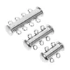 Suministro en Stock de Broches de Presión de Acero Inoxidable, Conectores para Joyería de Collares y Pulseras DIY con Recubrimiento de Oro por Electrodeposición al Vacío