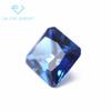 Zafiro azul zircón piedra desnuda sintética fondo puntiagudo pequeño octagonal piedra azul blanca taladro CZ